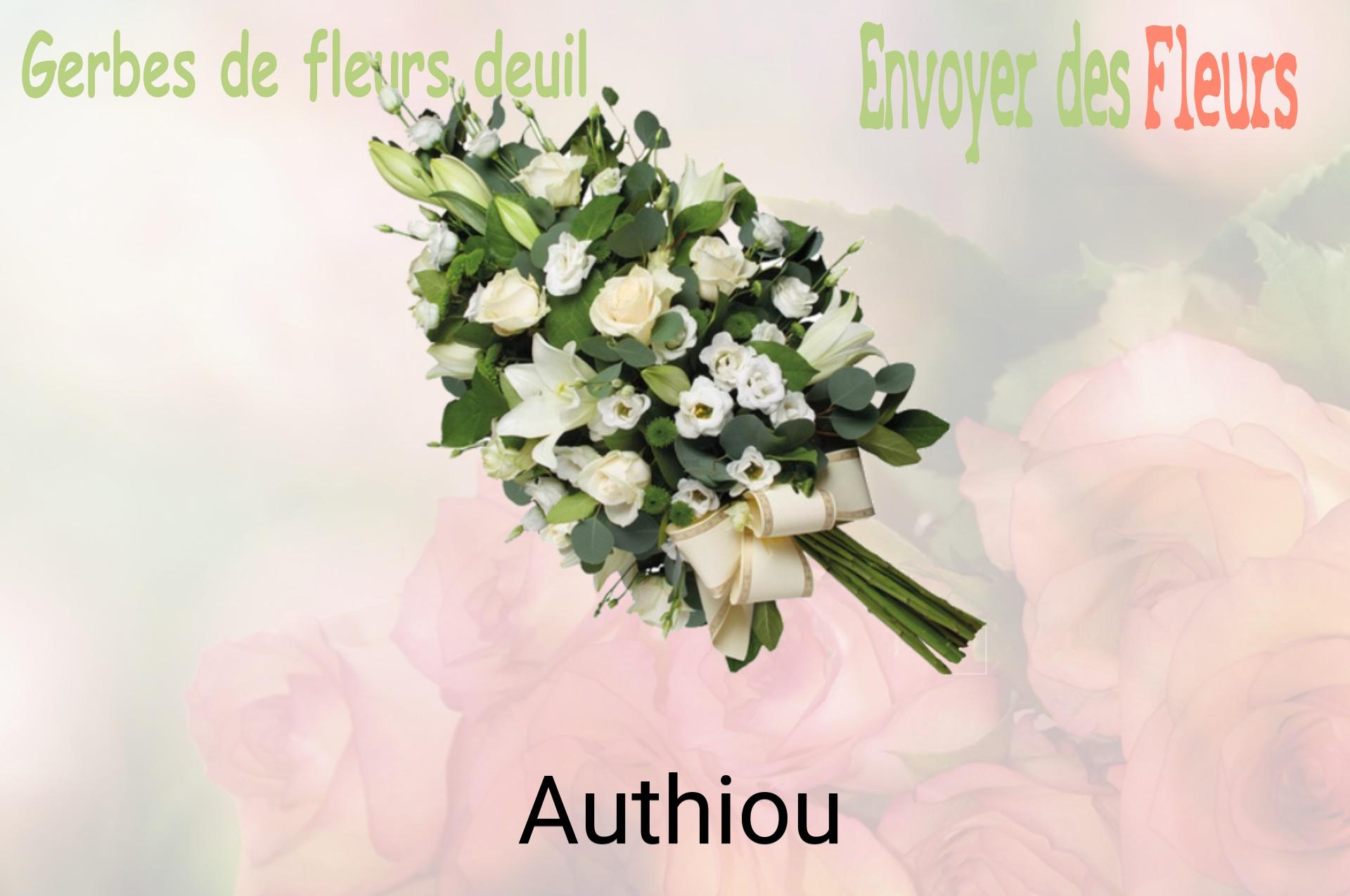 Gerbe de fleurs de deuil livrée à Authiou